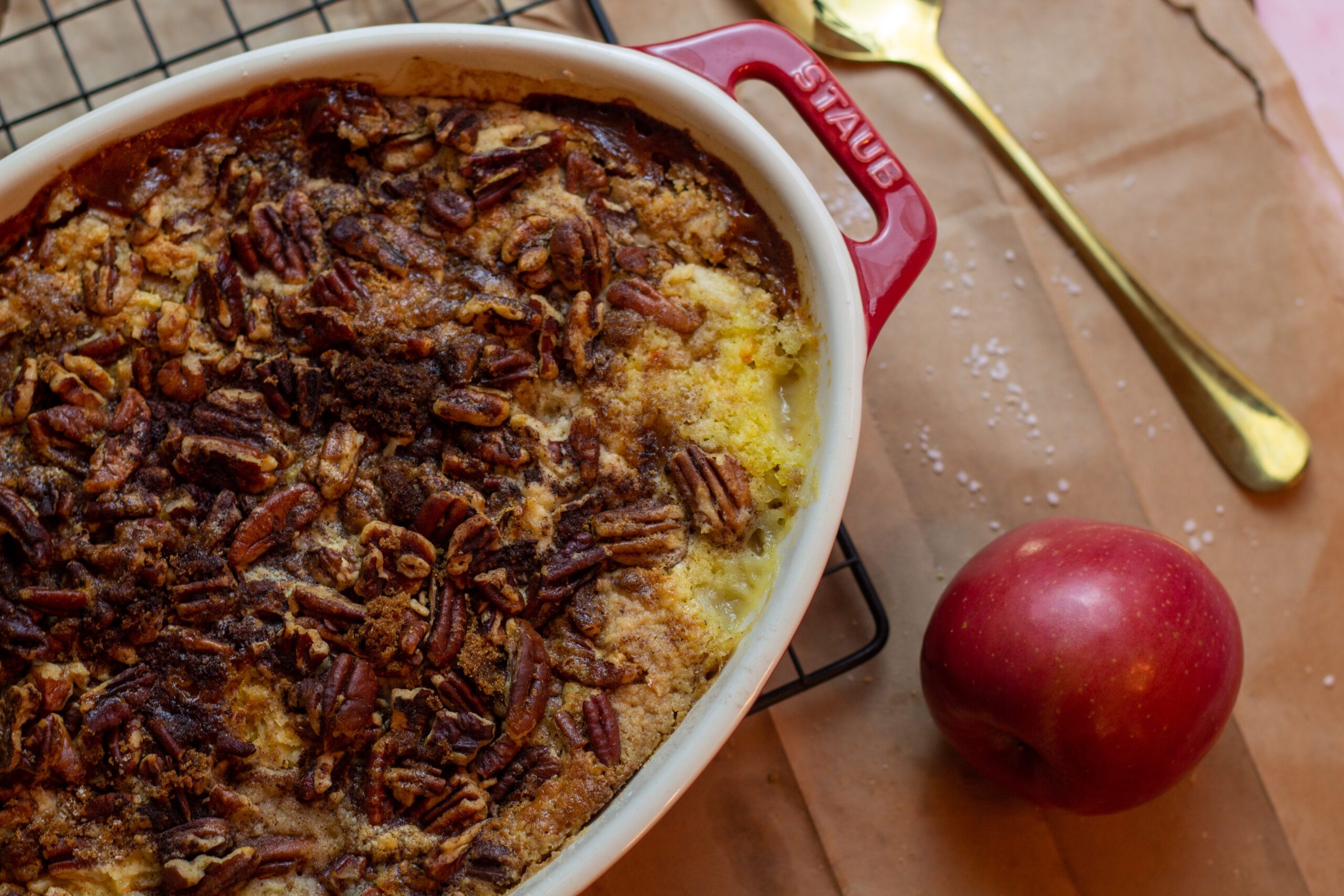 Simple Pecan and Apple Cider Dump Cake