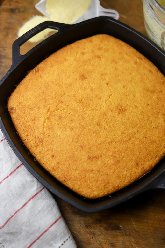 Enjoy the rich, buttery taste of Southern cornbread with this easy recipe, featuring a crunchy crust and rich interior.