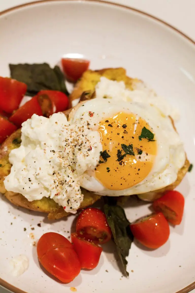 Savory Herb French Toast with Burrata and Egg
