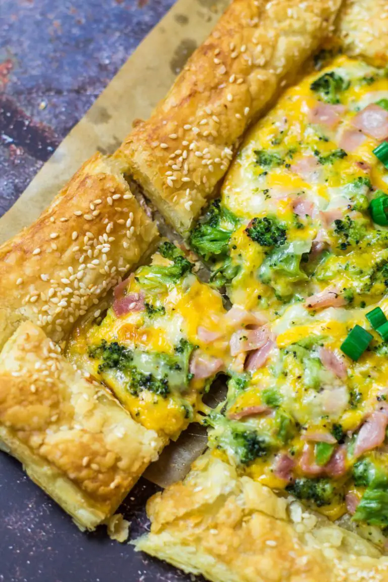 Ham Cheese and Broccoli Casserole Tart