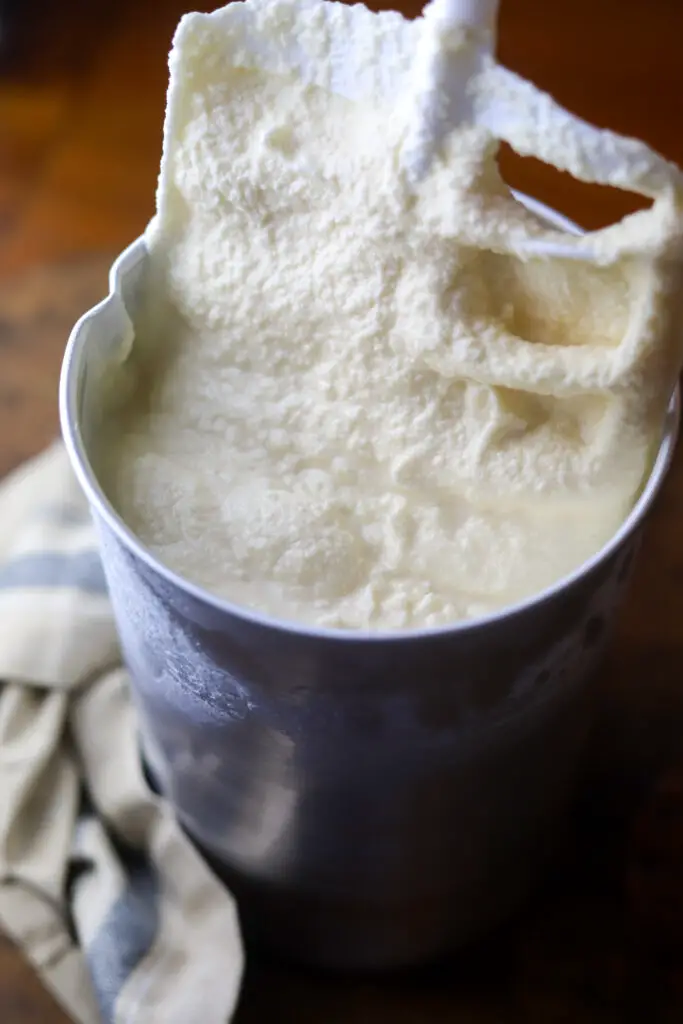 This old fashioned homemade ice cream recipe is seriously so good. You’ll need a homemade ice cream maker to make this recipe. The ice cream is made of eggs, evaporated milk, sweetened condensed milk, milk, sugar, and vanilla. Mix it all up then let it churn for about two hours. You just can’t beat this classic ice cream recipe. 