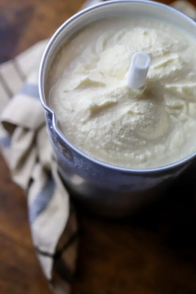 This old fashioned homemade ice cream recipe is seriously so good. You’ll need a homemade ice cream maker to make this recipe. The ice cream is made of eggs, evaporated milk, sweetened condensed milk, milk, sugar, and vanilla. Mix it all up then let it churn for about two hours. You just can’t beat this classic ice cream recipe. 