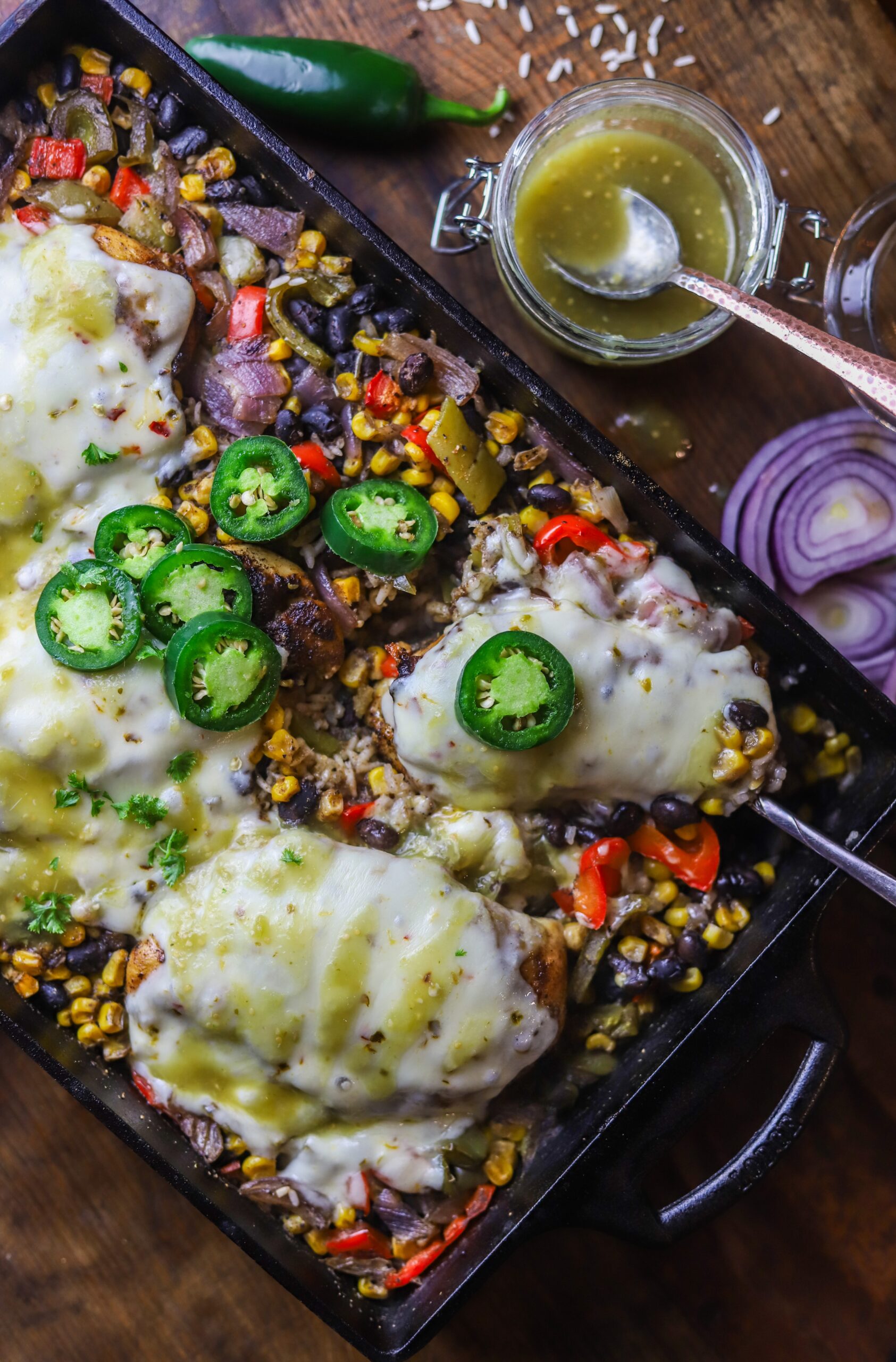 Salsa Verde Chicken Casserole