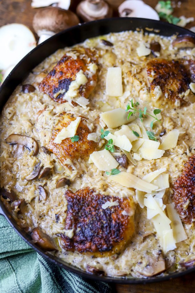 Savor the classic taste of this homemade cream of mushroom chicken and rice, a quick and easy dish that brings warmth and satisfaction to your table.