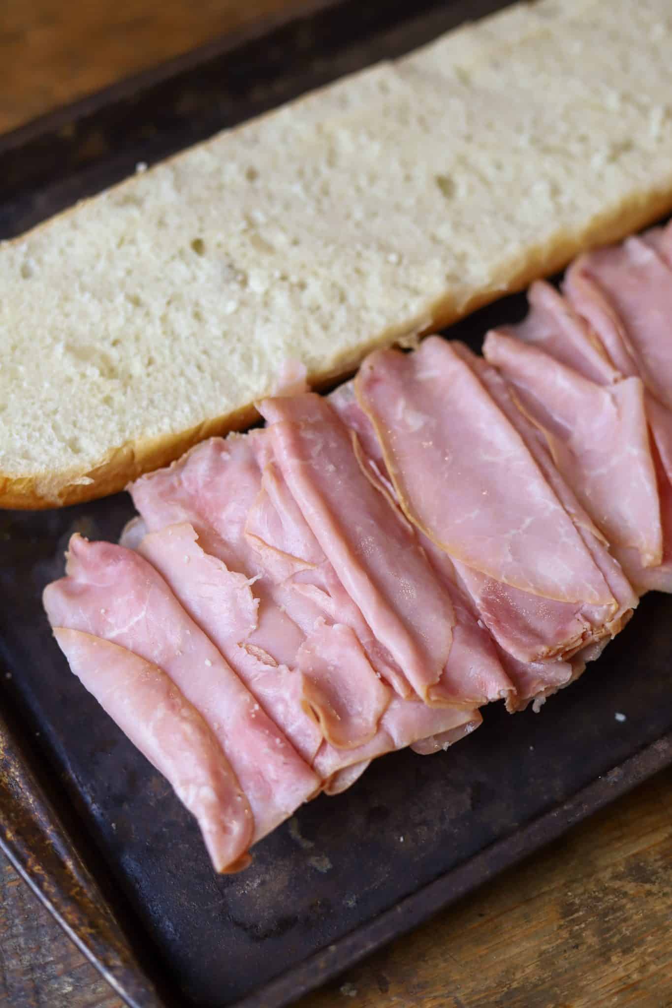Ultimate Hot Ham and Cheese Sub Sandwich