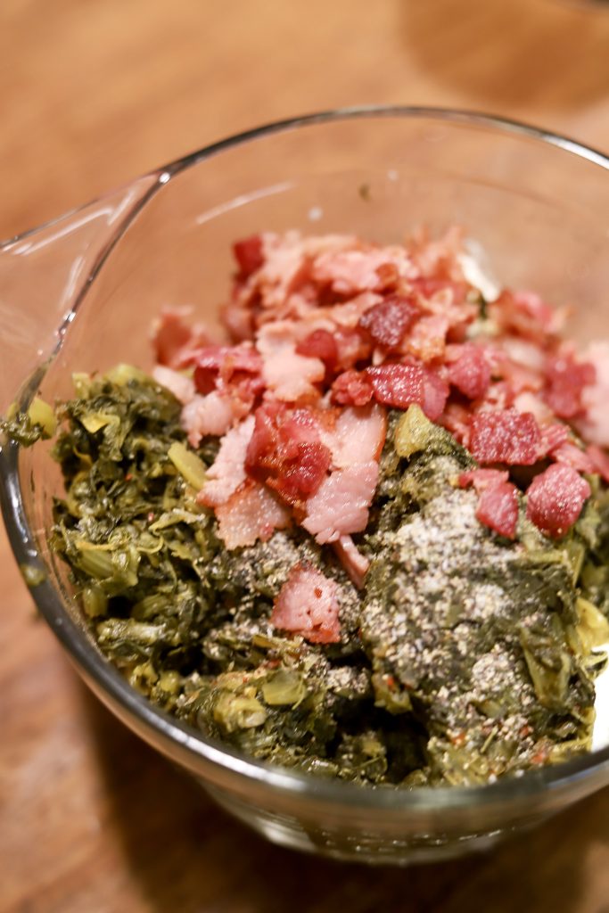 Indulge in this Southern turnip green and bacon dip, a perfect appetizer for game days or parties, featuring classic, down-home flavor.