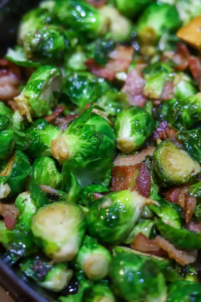 Savor the irresistible combination of caramelized maple syrup and smoky bacon in these easy-to-make maple bacon brussel sprouts.