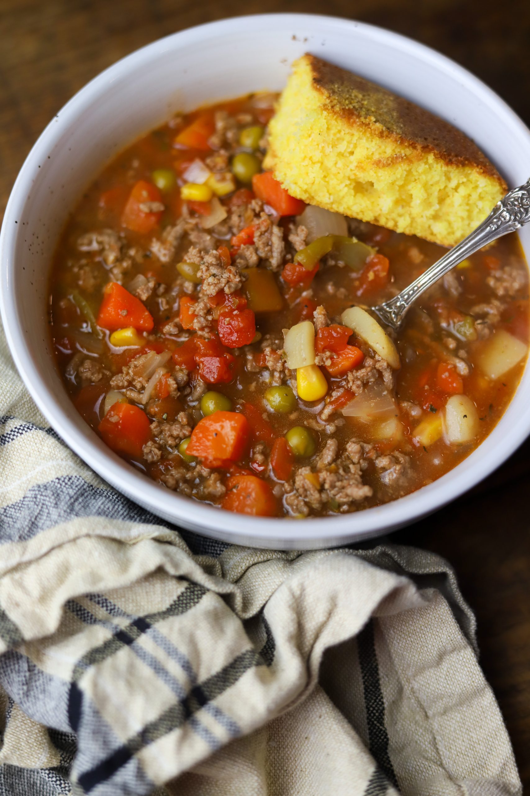 Old Fashioned Vegetable Soup with Ground Beef