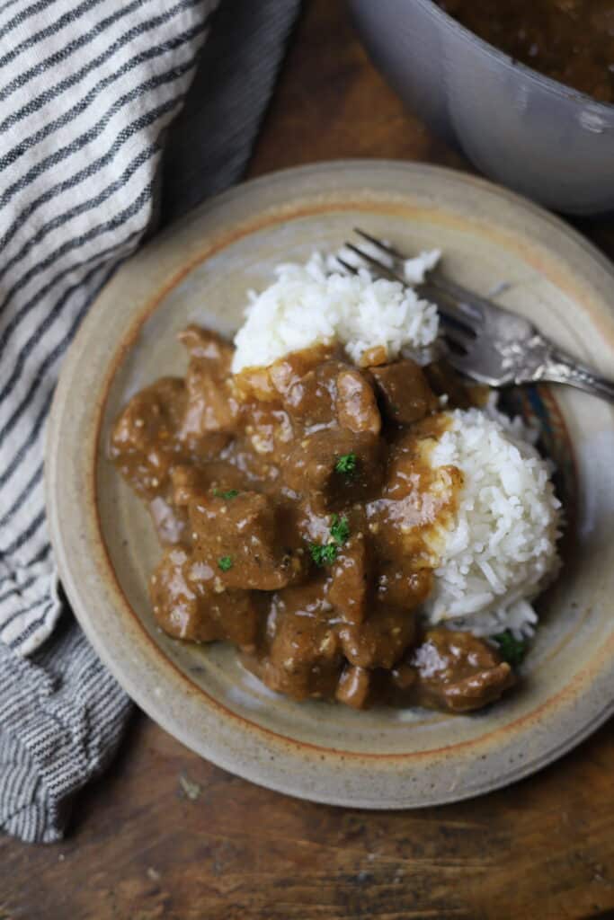 Classic Beef Tips and Rice | Simple Dinner Recipe